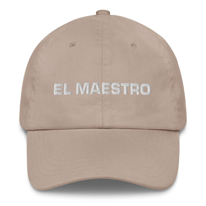 El Meastro The Teacher Mexican Spanish Pride Gift Regalo Dad Hat Mexicada Stone