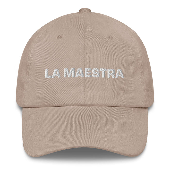 La Maestra The Teacher Mexican Spanish Pride Gift Regalo Dad Hat Mexicada Stone