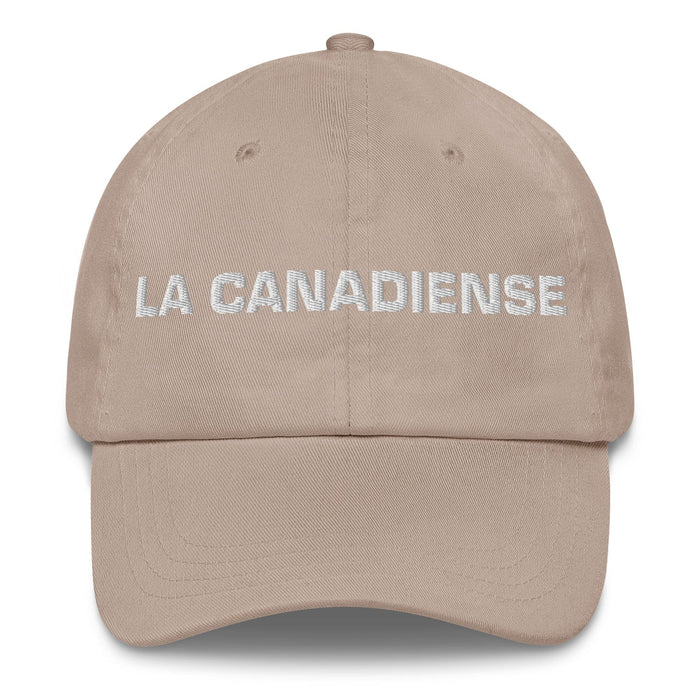 La Canadiense The Canadian Mexican Spanish Pride Gift Regalo Dad Hat Mexicada Stone