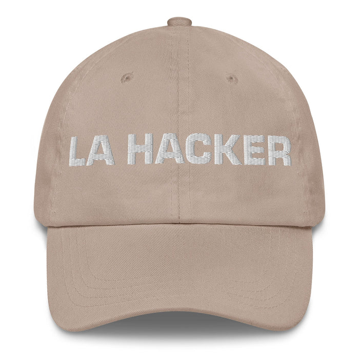 La Hacker The Hacker Mexican Spanish Pride Gift Regalo Dad Hat Mexicada Stone