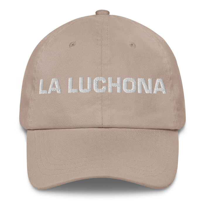 La Luchona The Fighter Mexican Spanish Pride Gift Regalo Dad Hat Mexicada Stone