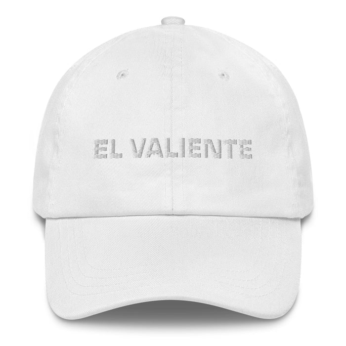 El Valiente Mexican Spanish Pride Gift Regalo Dad Hat Mexicada White