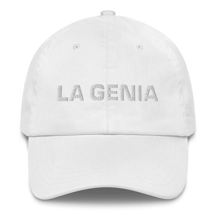 La Genia The Genius Mexican Spanish Pride Gift Regalo Dad Hat Mexicada White