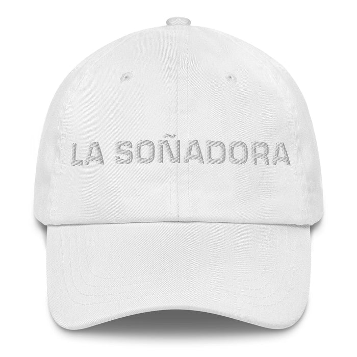 La Soñadora The Dreamer Mexican Spanish Pride Gift Regalo Dad Hat Mexicada White