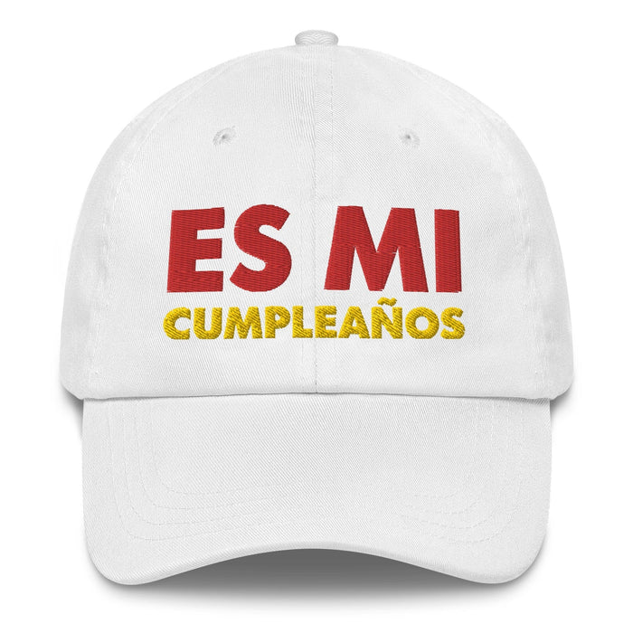 Embroidered Es Mi Cumpleanos It's My Birthday Funny Party Supplies Dad Hat Mexicada White