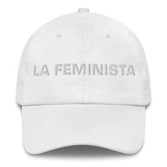 La Feminista The Feminist Mexican Spanish Pride Gift Regalo Dad Hat Mexicada White