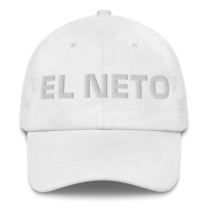 El Neto The Real One Mexican Spanish Pride Gift Regalo Dad Hat Mexicada White