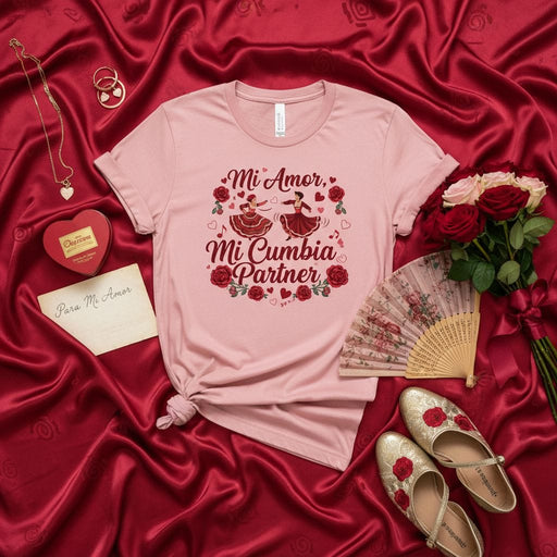 Mi Amor Mi Cumbia Partner Shirt, Cumbia Dance Gift, Valentine's Day T-Shirt, Latin Music Tee, Colombian Mexican Couple Dancing Apparel, Anniversary Present for Him Her Mexicada