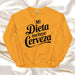 Mi Dieta Incluye Cerveza Exclusive Art Piece Home Office Work Mexican Spanish Pride Gift One-Of-A-Kind Unisex Sweatshirt | M27 Mexicada Gold / S