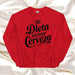 Mi Dieta Incluye Cerveza Exclusive Art Piece Home Office Work Mexican Spanish Pride Gift One-Of-A-Kind Unisex Sweatshirt | M27 Mexicada Red / S