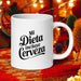 Mi Dieta Incluye Cerveza Exclusive Name Art Piece Home Office Work Coffee Mug Mexican Spanish Pride Gift Cup One-Of-A-Kind Calligraphy White Glossy Mug | M27 Mexicada 20 oz