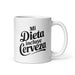 Mi Dieta Incluye Cerveza Exclusive Name Art Piece Home Office Work Coffee Mug Mexican Spanish Pride Gift Cup One-Of-A-Kind Calligraphy White Glossy Mug | M27 Mexicada