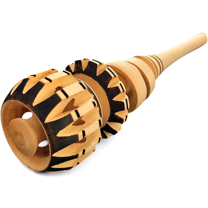 Autentico frullino messicano per cioccolata calda (Molinillo de madera) elegantemente realizzato a mano