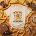 Nacho Average Mexicano T-Shirt, Funny Nacho Sombrero Avocado Chili Pepper Graphic Tee, Cute Unisex Beige Shirt for Cinco de Mayo Fiesta Party Mexicada