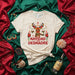 Navidad con Desmadre T-Shirt, Funny Reindeer Christmas Shirt, Mexican Christmas Party Tee, Cute Holiday Reindeer with Flowers and Scarf, Spanish Christmas Gift, Unisex Feliz Navidad Apparel Mexicada