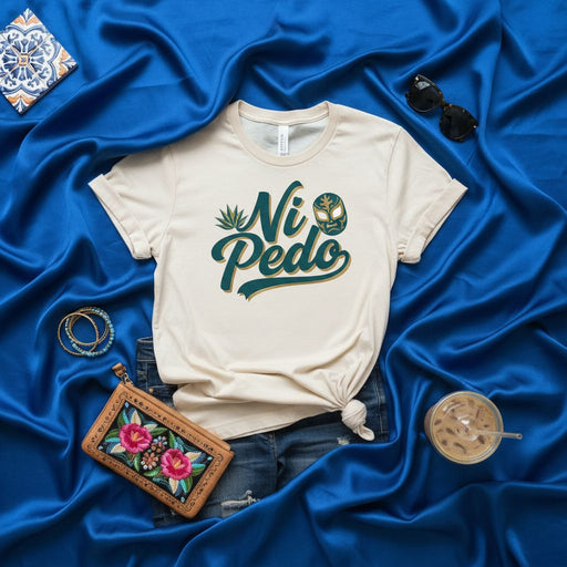 Ni P*do Mexican Saying T-Shirt Funny Lucha Libre Mask Cannabis Leaf Spanish Slang Unisex Graphic Tee Mexicada