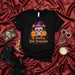 No Disfraz Just Desmadre Shirt, Sugar Skull Witch Hat Halloween Party T-Shirt, Day of the Dead Calavera Pumpkin Fire Graphic Tee, Funny Spanish Phrase Unisex Top Mexicada