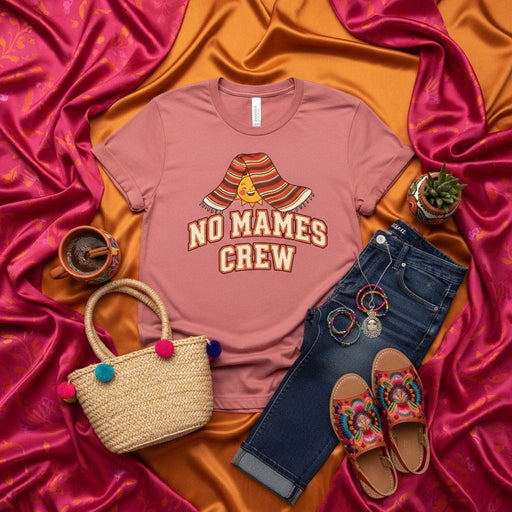 No Mames Crew T-Shirt, Funny Mexican Slang Tee, Cute Sun Sombrero Graphic Shirt, Unisex Graphic Tee, Spanish Phrase Novelty Shirt, Latine Heritage Apparel Mexicada