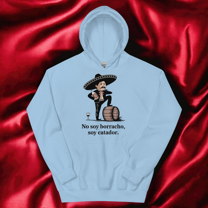 No Soy Borracho, Soy Catador Exclusive Art Piece Home Office Work Mexican Spanish Pride Gift One-Of-A-Kind Unisex Hoodie | N32 Mexicada Light Blue / S