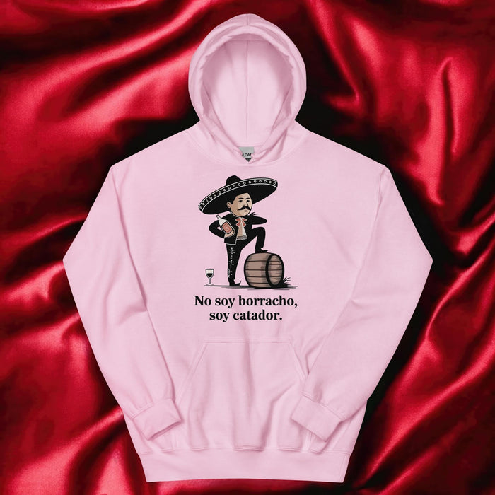 No Soy Borracho, Soy Catador Exclusive Art Piece Home Office Work Mexican Spanish Pride Gift One-Of-A-Kind Unisex Hoodie | N32 Mexicada Light Pink / S