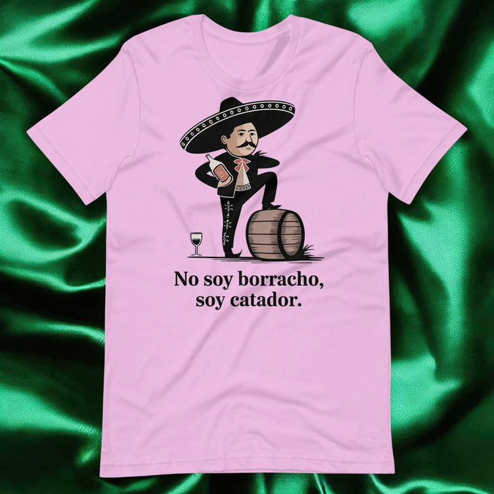 No Soy Borracho, Soy Catador Exclusive Art Piece Home Office Work Mexican Spanish Pride Gift One-Of-A-Kind Unisex T-Shirt | N32 Mexicada Lilac / S