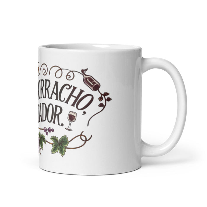 No Soy Borracho, Soy Catador Exclusive Name Art Piece Home Office Work Coffee Mug Mexican Spanish Pride Gift Cup One-Of-A-Kind Calligraphy White Glossy Mug | N34 Mexicada