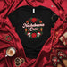 Nochebuena Crew Christmas Calavera T-Shirt, Mexican Holiday Posada Fiesta Tee with Poinsettias and Skulls, Festive Xmas Eve Family Matching Shirt, Hispanic Culture Gift Mexicada