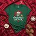 Nochebuena Survivor Sugar Skull Christmas T-Shirt, Funny Poinsettia Day of the Dead Holiday Tee, Unisex Mexican Fiesta Celebration Shirt with Santa Hat & Piñata Graphic Mexicada