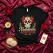 Nochebuena Survivor Sugar Skull T-Shirt, Christmas Poinsettia Day of the Dead Calavera Tee, Funny Holiday Fiesta Gift for Women and Men Mexicada