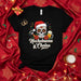 Nochebuena y Chelas T-Shirt, Christmas Sugar Skull with Santa Hat, Day of the Dead Calavera, Funny Mexican Holiday Drinking Shirt, Fiesta Navideña Tee, Beer Opener and Mug Design Mexicada
