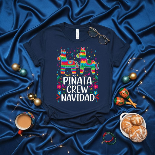 Piñata Crew Navidad Shirt, Christmas Holiday Fiesta Tee, Festive Party Outfit, Colorful Pinata Matching Family T-shirt, Funny Xmas Celebration Gift Mexicada