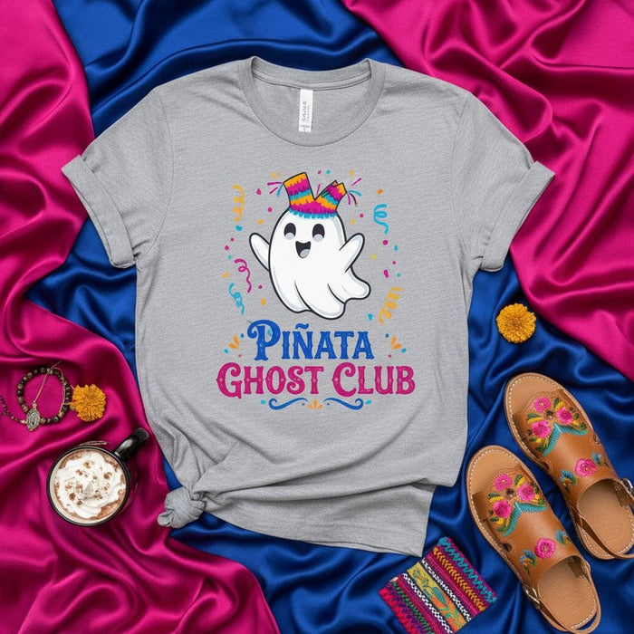 Piñata Ghost Club Shirt, Funny Halloween Piñata Costume Ghost Graphic Tee, Spooky Cute Mexican Party Fiesta Shirt, Unisex Fall Holiday T-Shirt Gift Mexicada