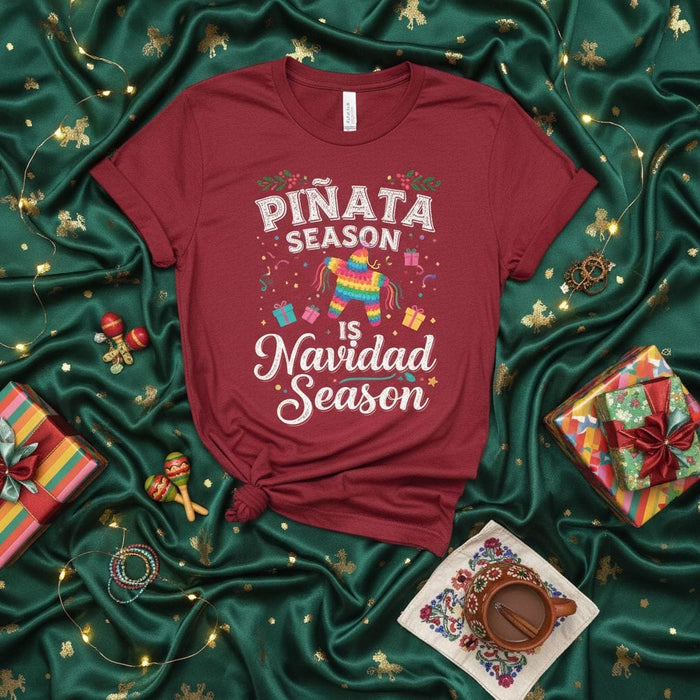 Piñata Season is Navidad Season Christmas Shirt Mexican Fiesta Holiday Funny Tee Unisex Gift Mexicada