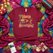 Piñata > Stocking T-Shirt, Funny Holiday Tee, Christmas Fiesta Shirt, Mexican Posada Party, Gift for Him Her, Fun Family Gathering Top, Greater Than Math Symbol Graphic, Cute Donkey Pinata Design Mexicada