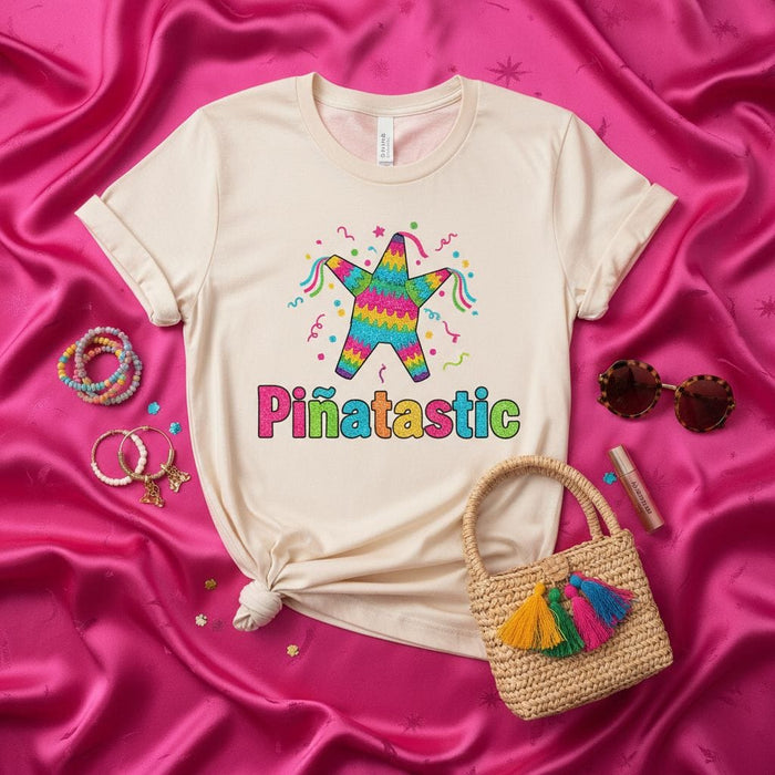 Piñatastic T-Shirt, Colorful Pinata and Confetti Graphic Tee, Fiesta Party Outfit, Cinco de Mayo Celebration Shirt, Unisex Fun Latin Holiday Top Mexicada