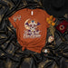 Scary but Con Cariño T-Shirt Sugar Skull Dia de Muertos Halloween Shirt Unisex Fall Graphic Tee Spooky Sweet Day of the Dead Clothing for Women and Men Mexicada