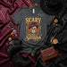 SCARY BUT MAKE IT SPANGLISH Shirt | Day of the Dead Sugar Skull T-Shirt | Women's Halloween Witch Hat Graphic Tee | Calavera Dia de Muertos Gift Idea | Unisex Fall Festive Apparel Mexicada