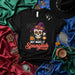 Scary But Make It Spanglish T-Shirt, Sugar Skull Witch with Lantern, Day of the Dead Dia de Muertos Halloween Tee, Unisex Calavera Floral Graphic Shirt for Men Women Mexicada