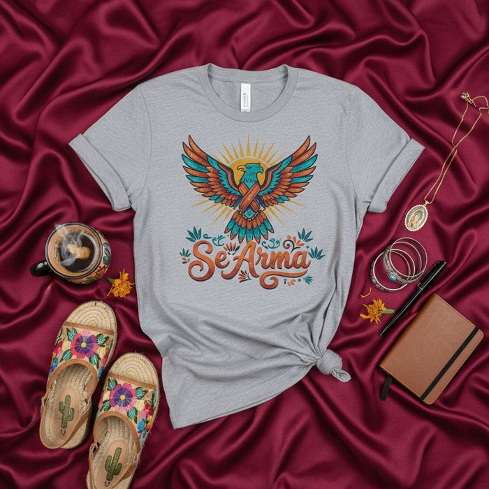 Se Arma Mexican Eagle T-Shirt Hispanic Heritage Shirt Folk Art Style Unisex Tee Latino Pride Gift Mexicada
