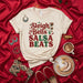 Sleigh Bells and Salsa Beats Christmas T-Shirt, Unisex Holiday Party Tee, Funny Latino Xmas Gift, Festive Graphic Print Shirt with Maracas and Chiles Mexicada