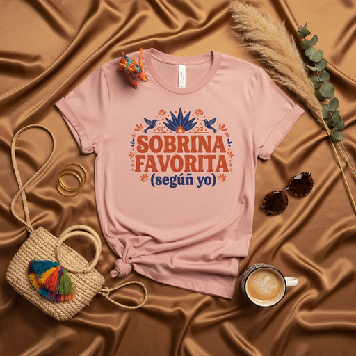 Sobrino Favorita (según yo) T-Shirt - Favorite Niece Funny Spanish Shirt, Cute Mexican Heritage Gift Tee, Unisex Family Top for Women Mexicada