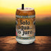 Solo Agua Lo Juro Exclusive Art Piece Can-Shaped Glass Home Office Work Mexican Spanish Pride Gift Cup One-Of-A-Kind Calligraphy Glass | S32 Mexicada