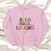 Solo Agua Lo Juro Exclusive Art Piece Home Office Work Mexican Spanish Pride Gift One-Of-A-Kind Unisex Sweatshirt | S11 Mexicada Light Pink / S