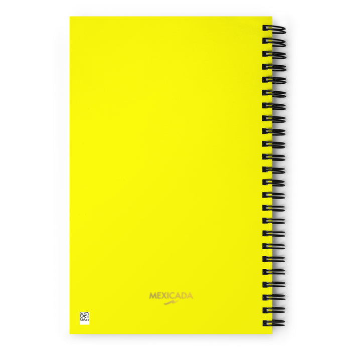 La Energética The Energetic One | Yellow Spiral Notebook, 140 Dotted Sheets | Funny Gift Idea Home Office Work | Mexican Spanish Pride Gift