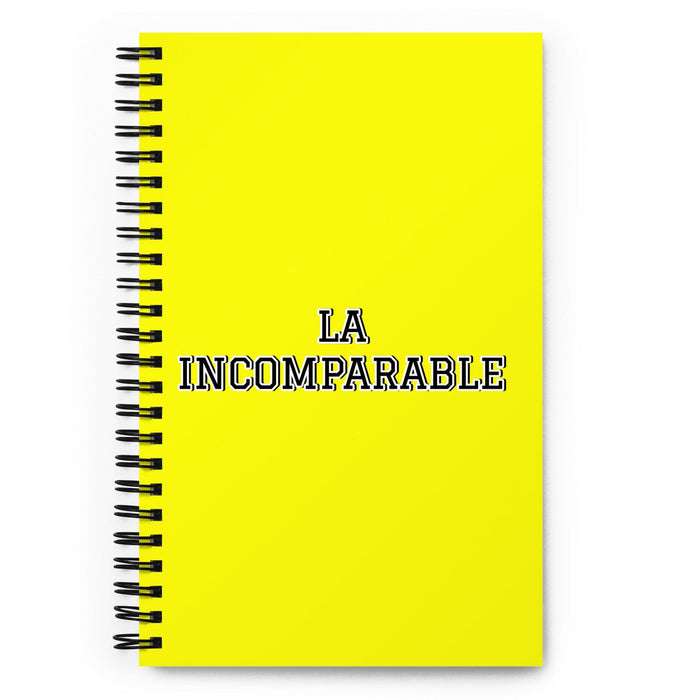 La Incomparable The Incomparable One | Yellow Spiral Notebook, 140 Dotted Sheets | Funny Gift Idea Home Office Work | Mexican Spanish Pride Gift