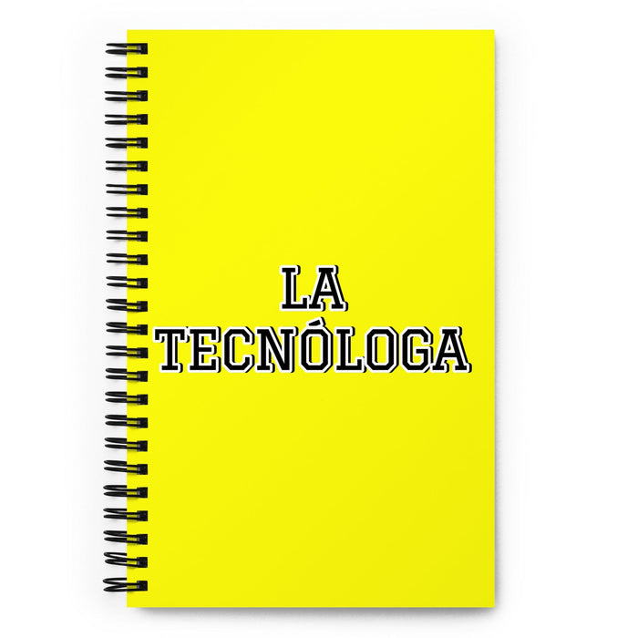 La Tecnóloga | Libreta espiral amarilla, 140 hojas punteadas | Idea divertida para regalar en casa, en la oficina o en el trabajo | Regalo de orgullo mexicano español