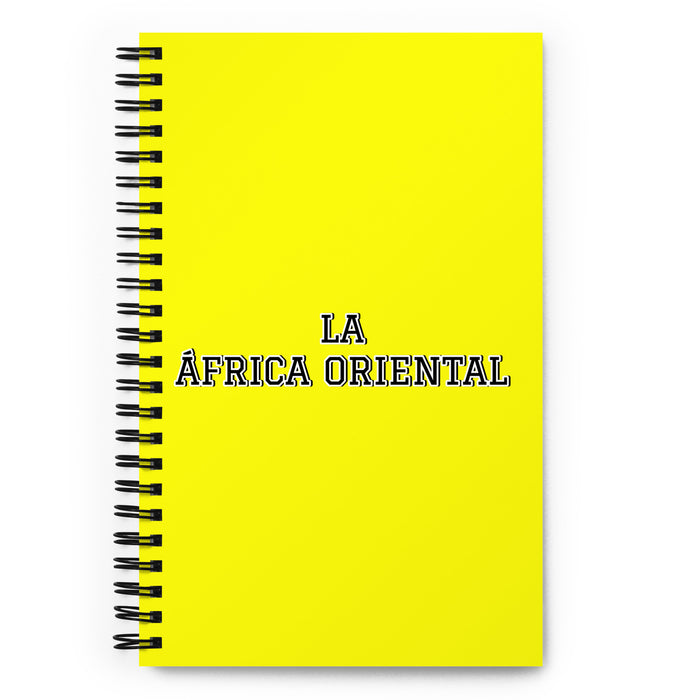 La África Oriental The East African | Yellow Spiral Notebook, 140 Dotted Sheets | Funny Gift Idea Home Office Work | Mexican Spanish Pride Gift