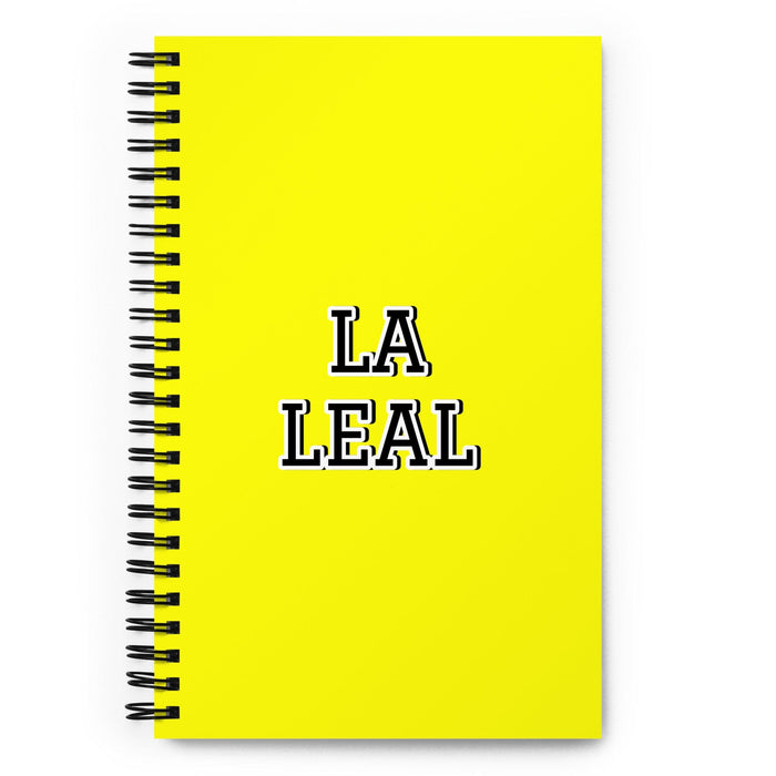 La Leal The Loyal One | Yellow Spiral Notebook, 140 Dotted Sheets | Funny Gift Idea Home Office Work | Mexican Spanish Pride Gift