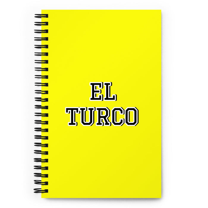 El Turco | Cuaderno espiral amarillo, 140 hojas punteadas | Idea de regalo divertida para el hogar, la oficina y el trabajo | Regalo de orgullo mexicano español