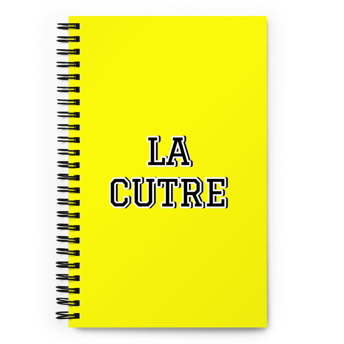 La Cutre The Tacky One | Yellow Spiral Notebook, 140 Dotted Sheets | Funny Gift Idea Home Office Work | Mexican Spanish Pride Gift